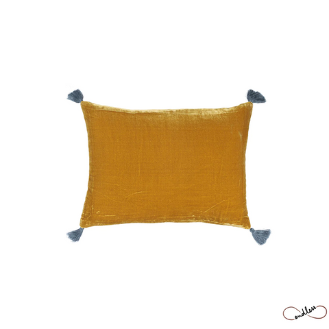 Cojín Pompons Goa Antic Moss