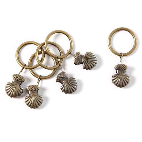 Set de 5 anillos clip diseño concha
