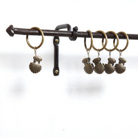 Set de 5 anillos clip diseño concha