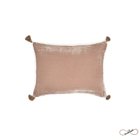 Cojín Pompons Goa Taupe