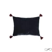 Cojín Pompons Goa Blue Nuits